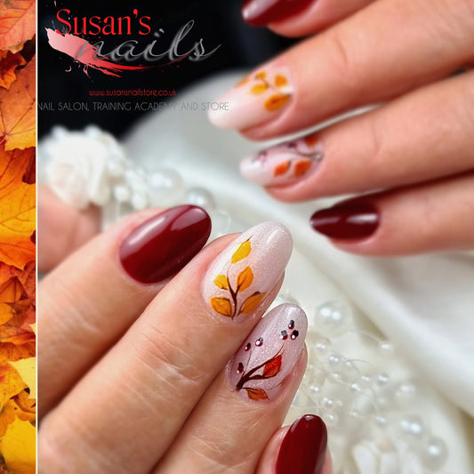 Simple Autumn Salom Nail Design by Susan 