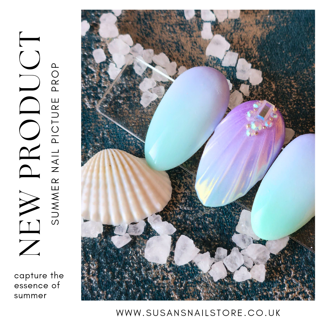 Summer Nail Picture Props: Shells and white salt