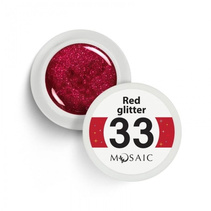 MOSAIC Gel-Paint 33 RED GLITTER