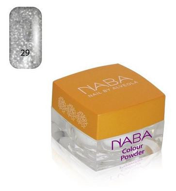 NABA Colour Acrylic Powder 29 SILK SILVER