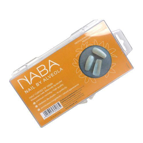 NABA Tip Box 100pcs HALF-CURVED NATURAL