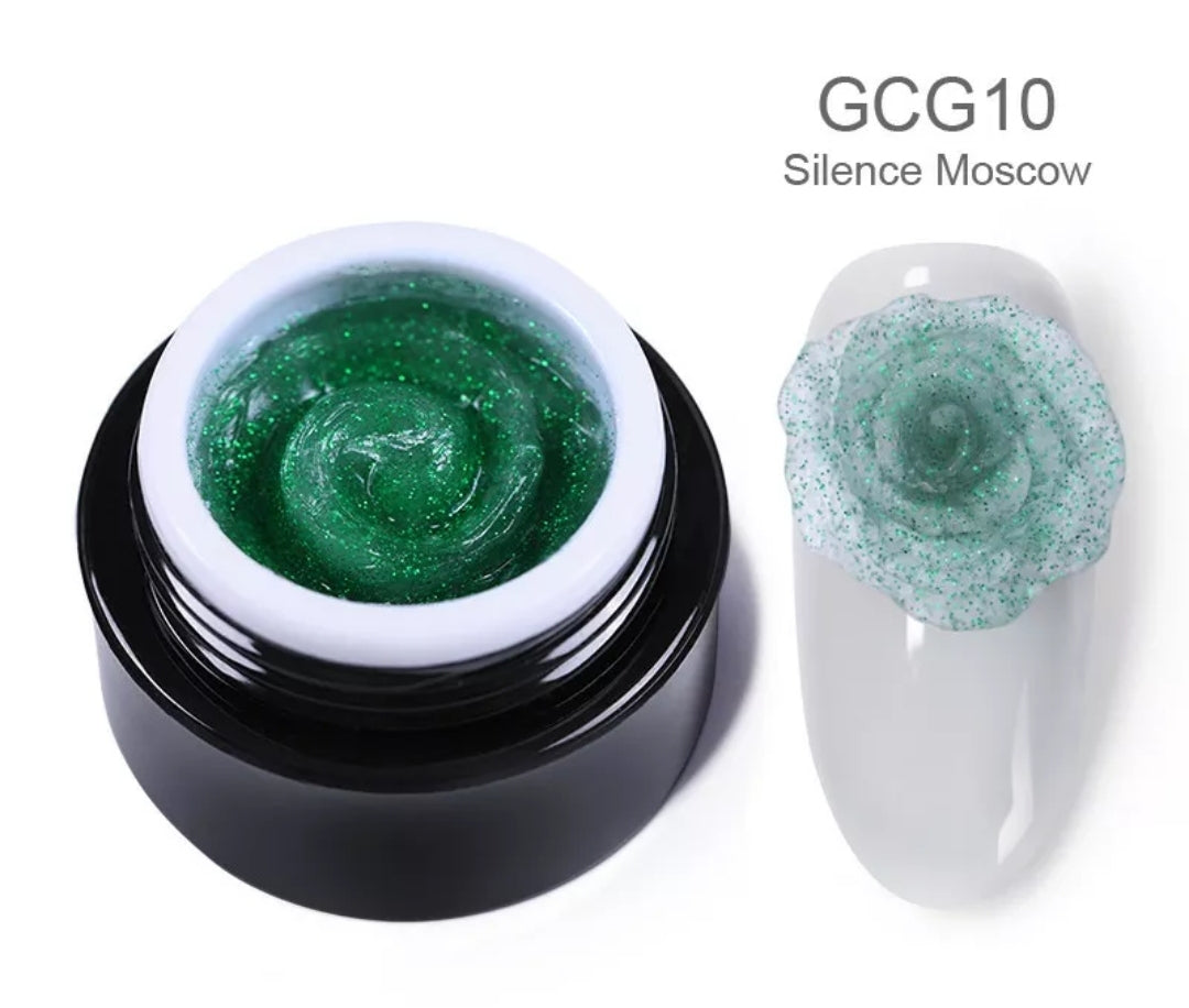 BORN PRETTY Glittery Carving Gel 10 Silence Moscow