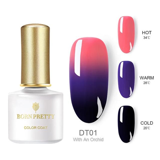 BORN PRETTY Delux Thermal Gel Polish 01 With an Orchid