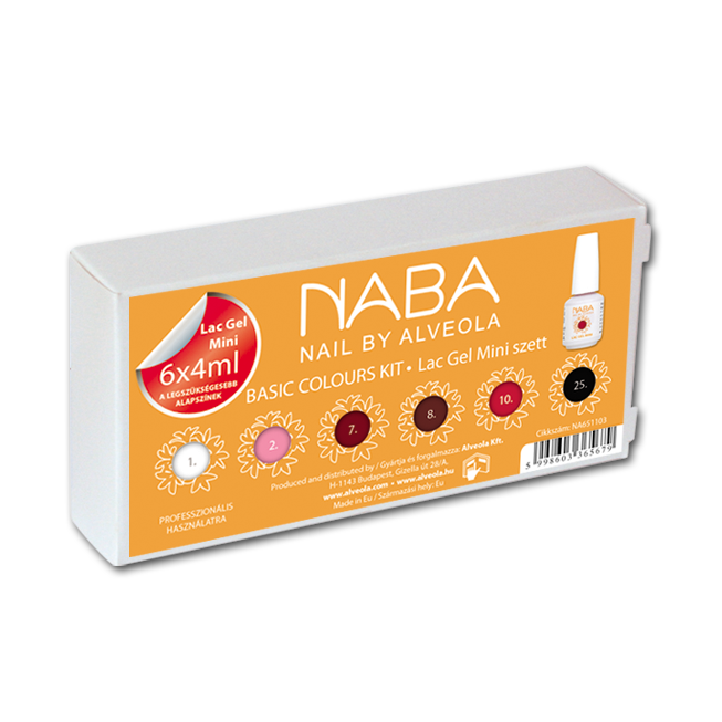 NABA Gel Lac Kit BASIC COLOURS